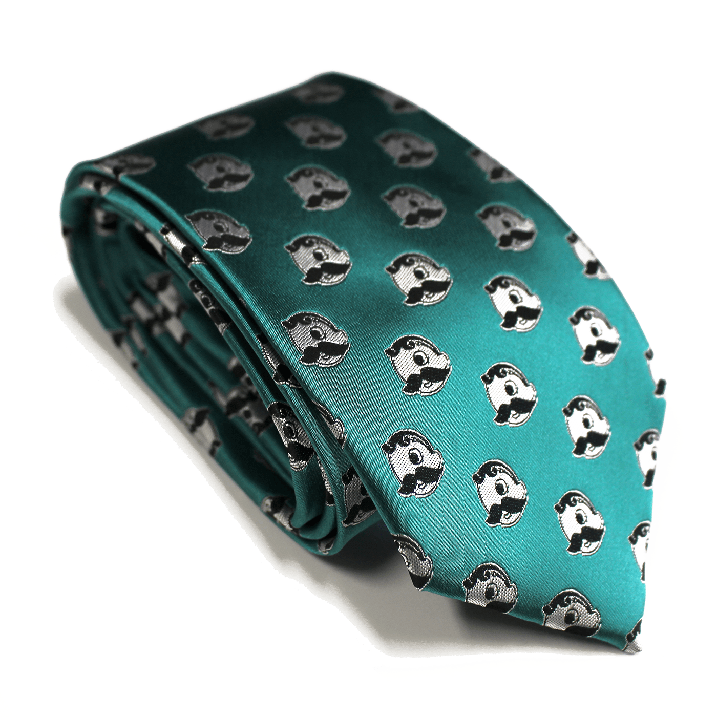 Embroidered Natty Boh Logo Pattern (Green) / Tie - Route One Apparel