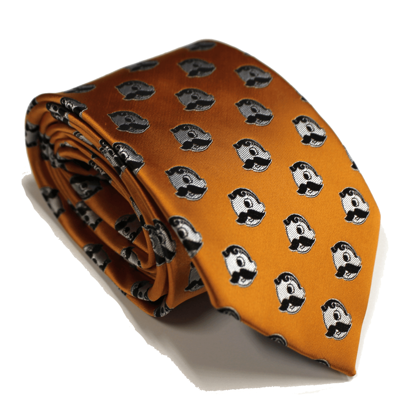 Embroidered Natty Boh Logo Pattern (Orange) / Tie - Route One Apparel