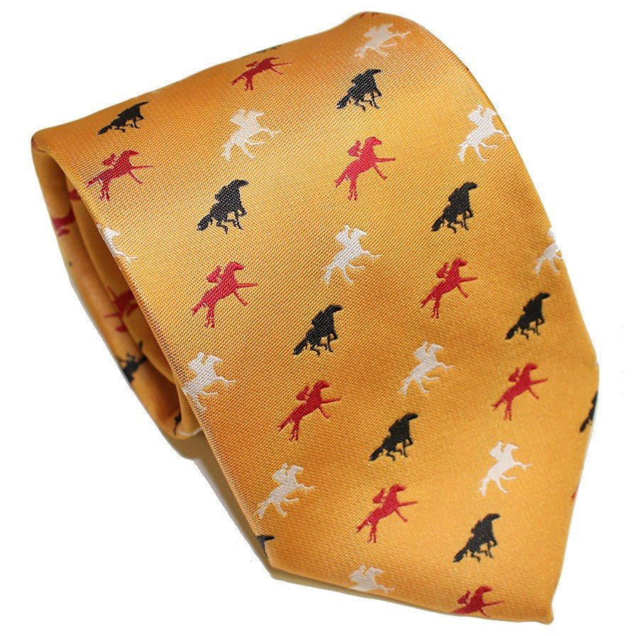 Embroidered Maryland Horse Racing (Gold) / Tie - Route One Apparel