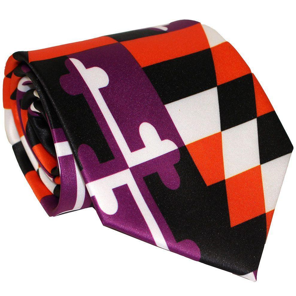 Baltimore Purple & Orange Maryland Flag / Tie - Route One Apparel