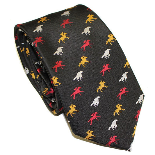 Embroidered Maryland Horse Racing (Black) / Tie - Route One Apparel