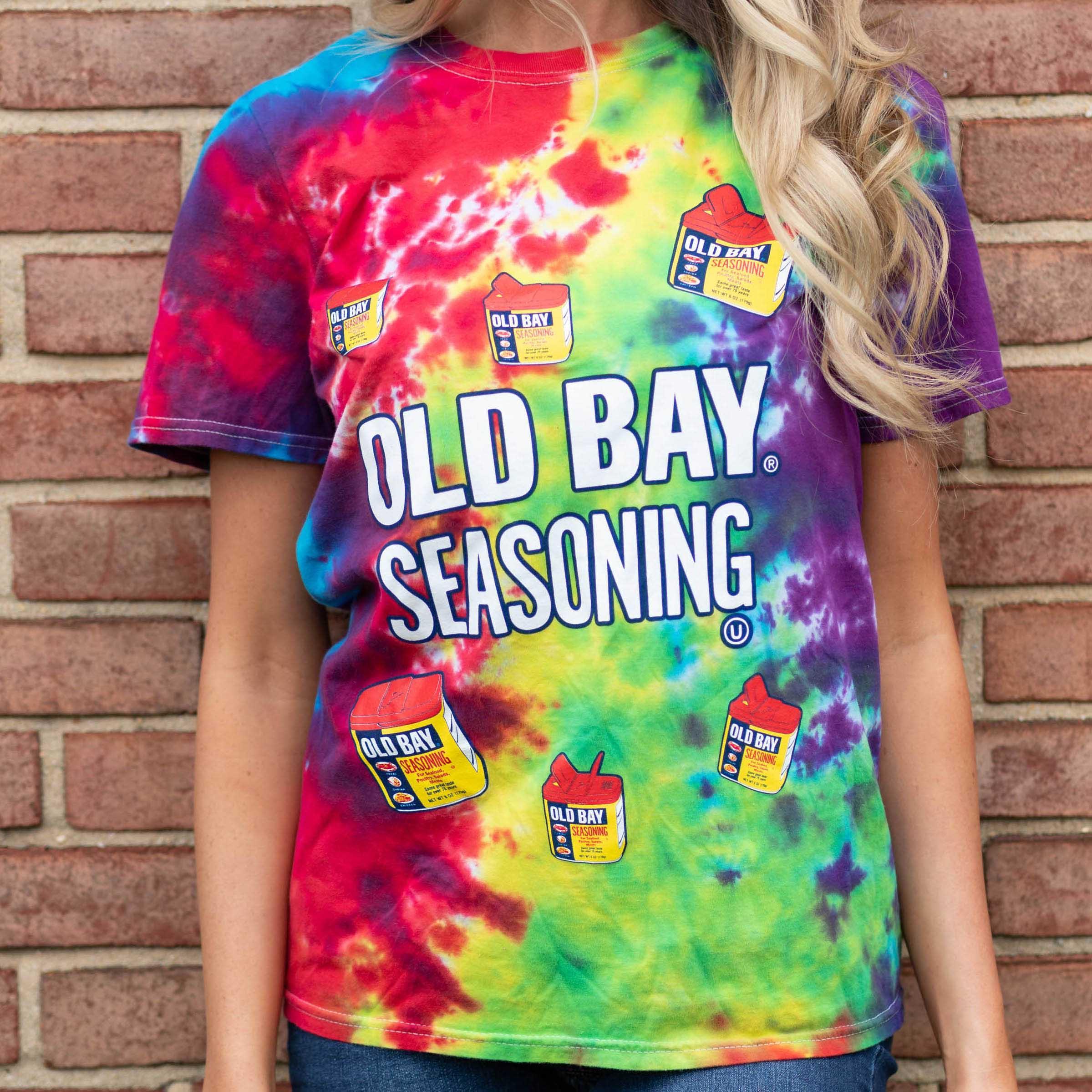 Floating Old Bay Cans (Classic Tie Dye Slushie) / Shirt - Route One Apparel