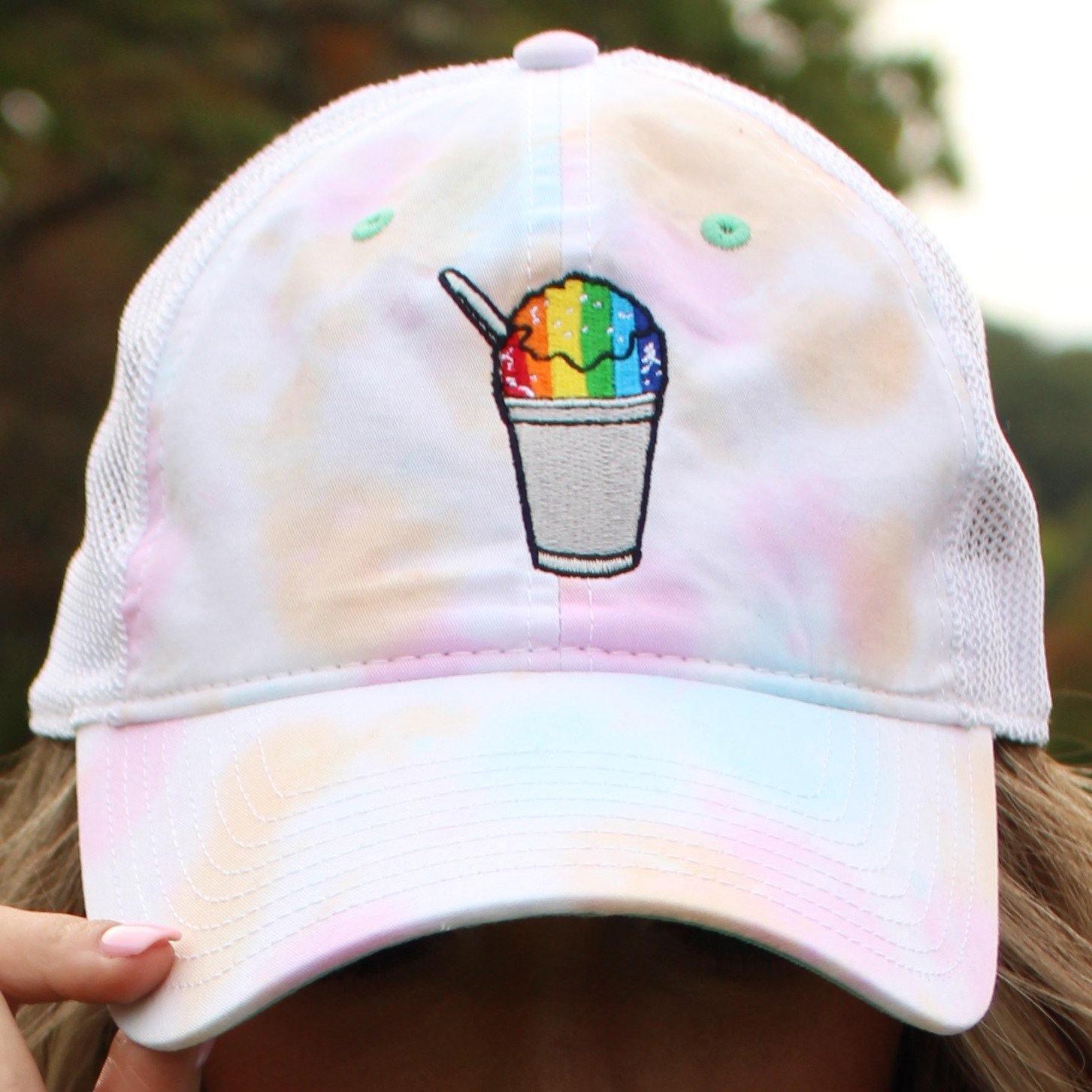 Rainbow Snowball (Sorbet Tie Dye) / Trucker Hat - Route One Apparel