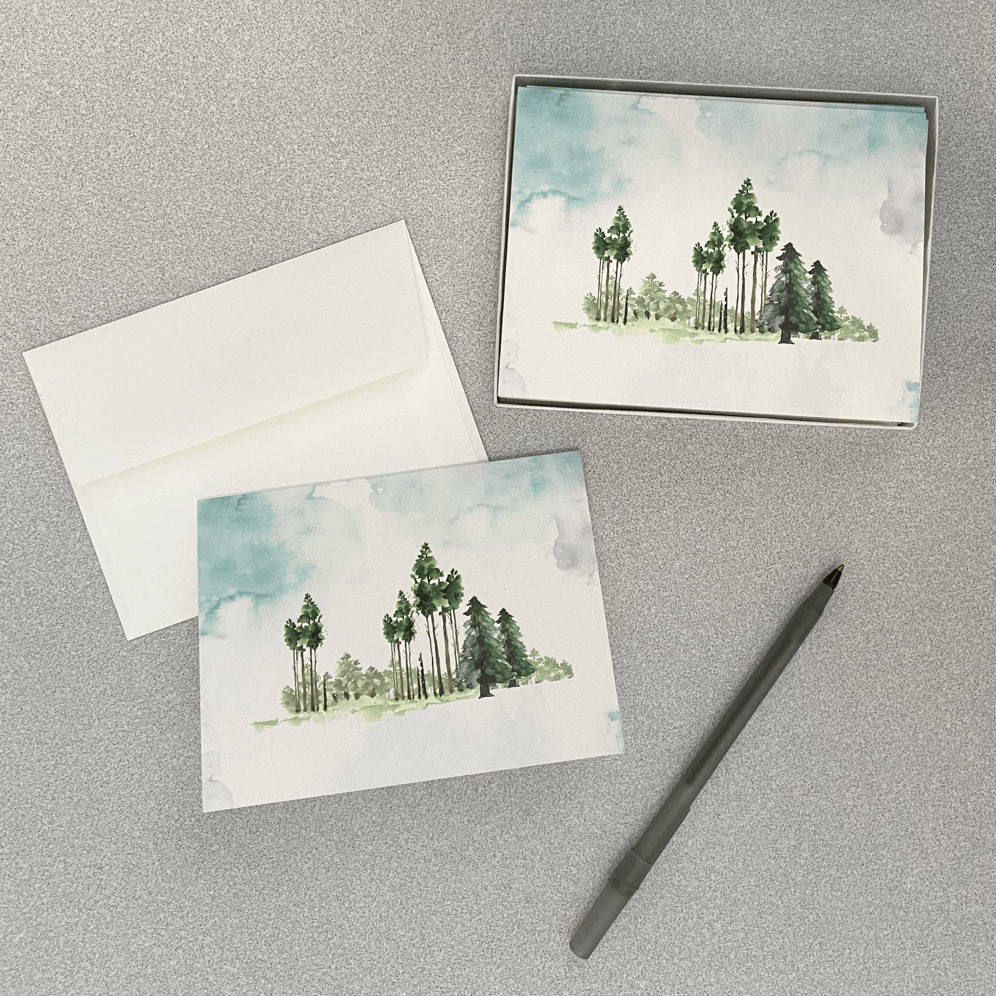 Forest Watercolor / Notecard Set - Route One Apparel