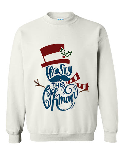 Frosty the Bohman (White) / Crew Sweatshirt - Route One Apparel
