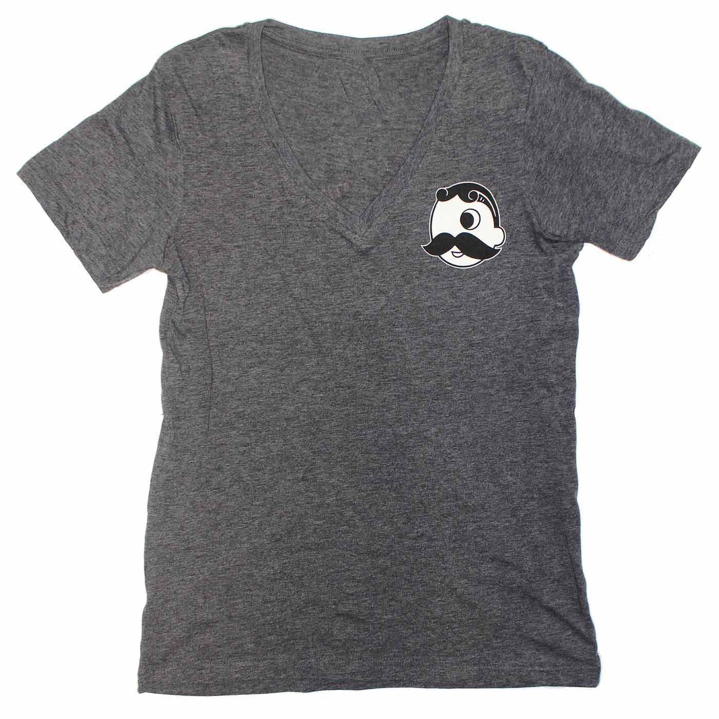 Natty Boh Can Crab (Charcoal) / Ladies V-Neck Shirt - Route One Apparel