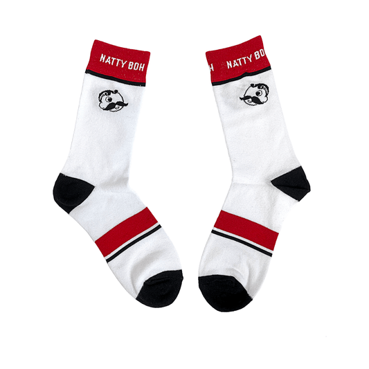 Natty Boh Red & Black Wrap with Boh Logo (White) / Crew Socks - Route One Apparel