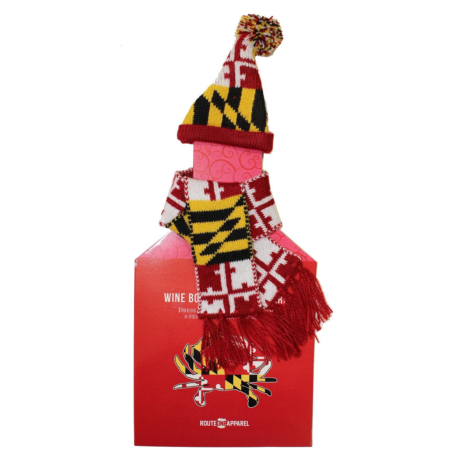 Maryland Flag / Wine Bottle Cap & Scarf - Route One Apparel
