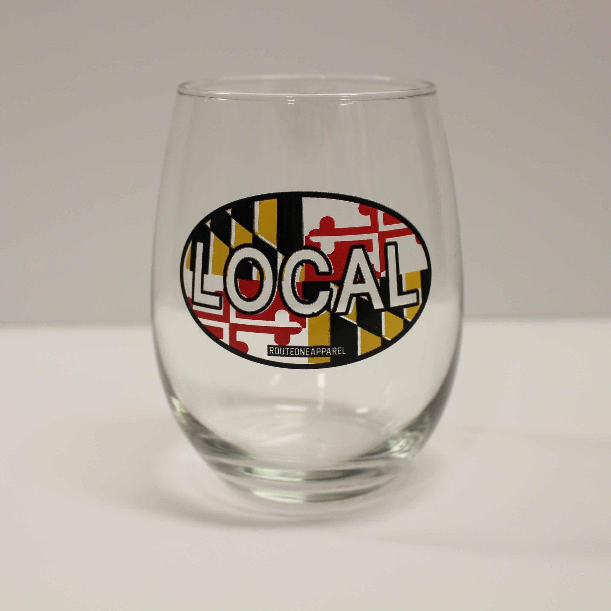 Route One Apparel Maryland Local / Stemless Wine Glass