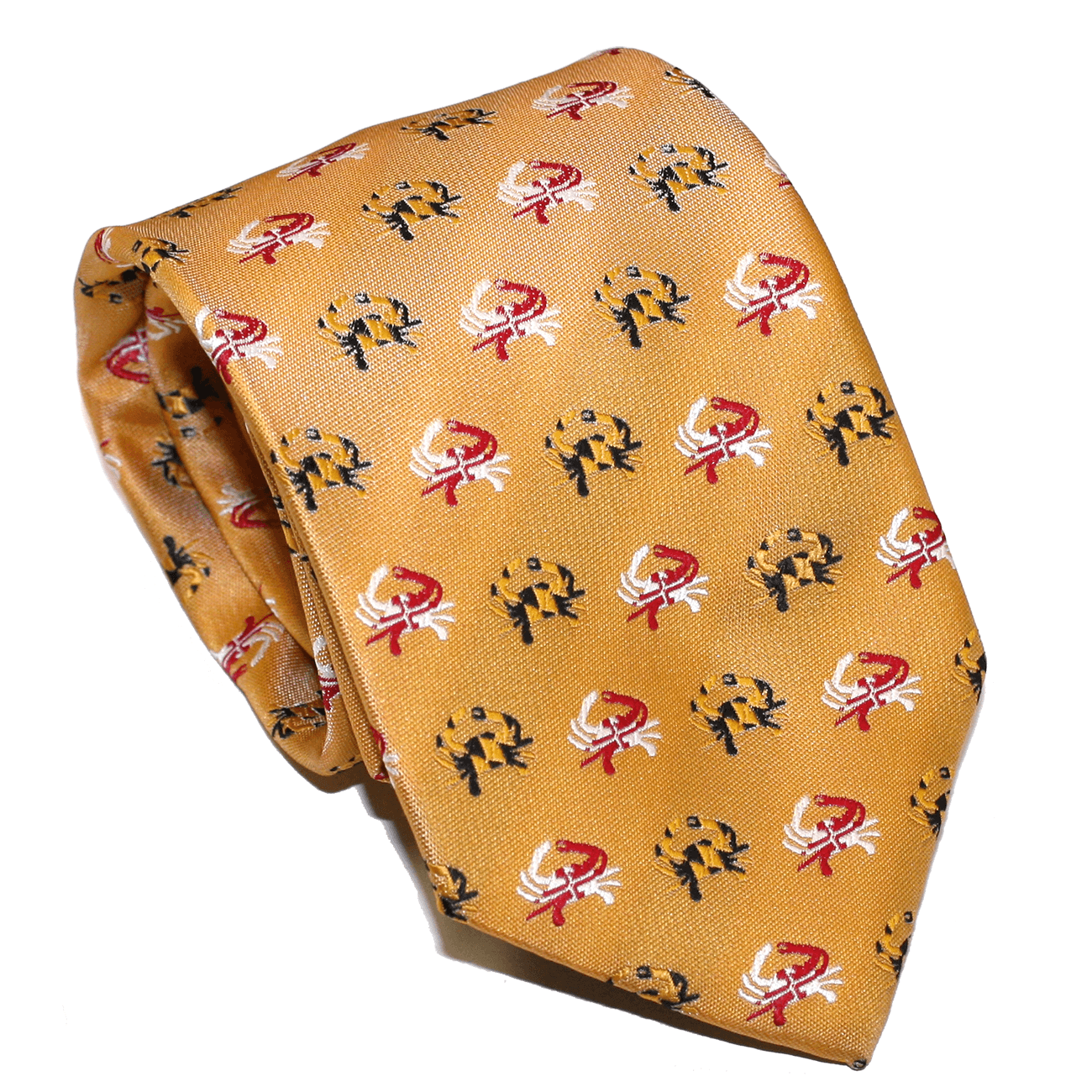 Embroidered Maryland Flag Crab (Gold) / Tie - Route One Apparel