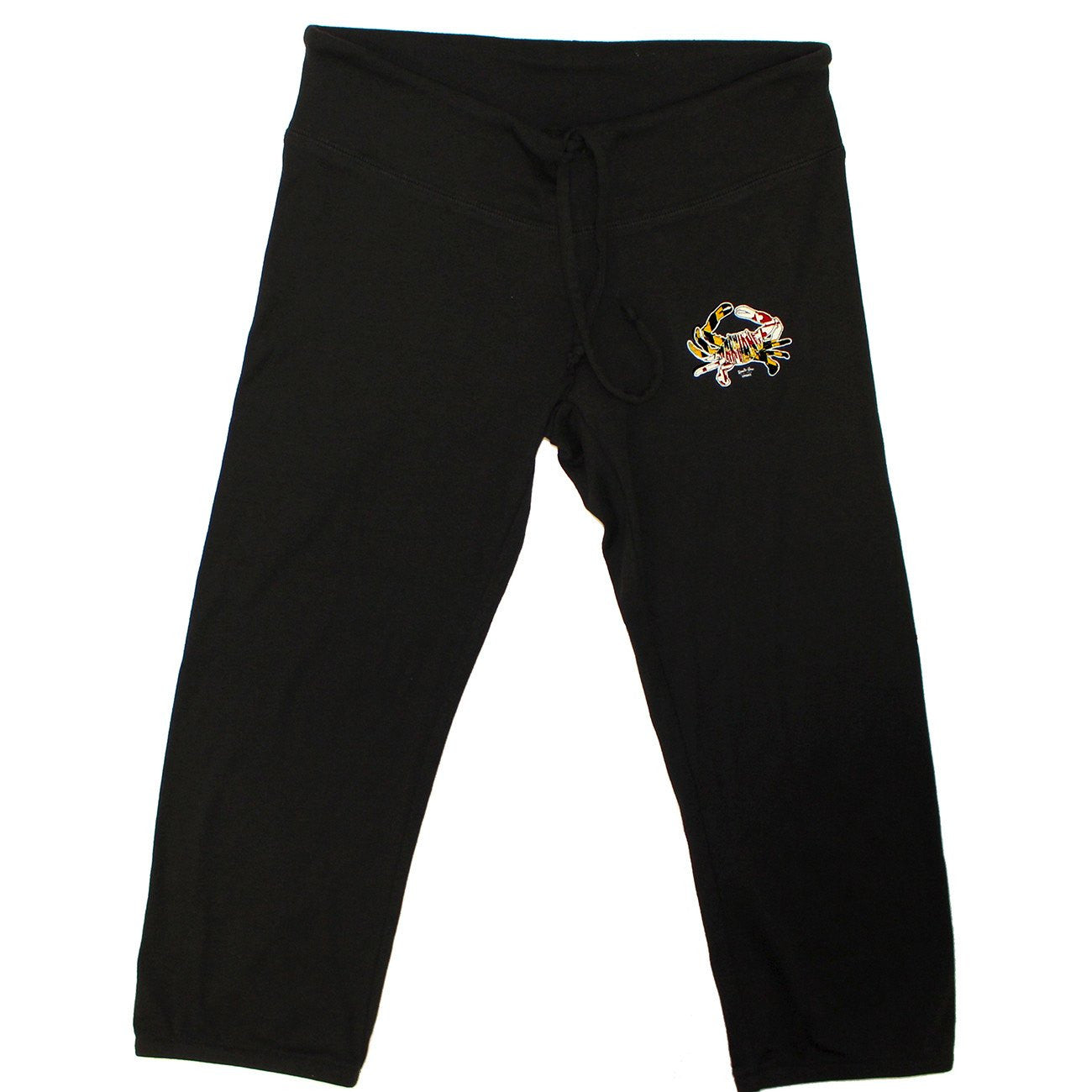 Maryland in Maryland in Maryland Crab (Black) / Capri Scrunch Pants - Route One Apparel